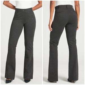 Betabrand 3X Petite Classic Dress Pant Bootcut Pull On Yoga Pant Charcoal Grey *